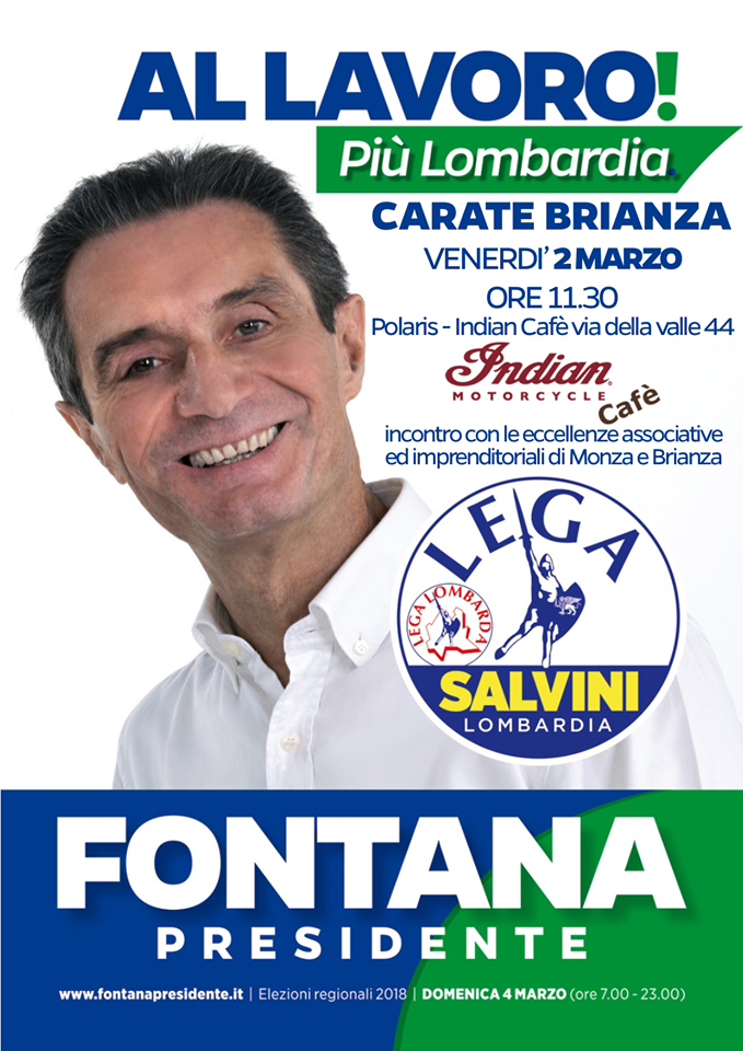 Attilio Fontana torna a Monza venerdì 2 marzo
